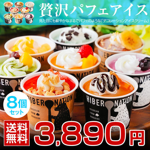 北海道 デコレーション アイスクリーム 8個セット