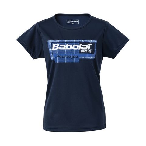 dショッピング |バボラ Babolat テニスウェア レディース ピュア ショートスリーブシャツ PURE SHORT SLEEVE SHIRT  BWP3578 2023FW ネイビー(NV00) M カテゴリ：テニスメンズウェアの販売できる商品 KPI  (072BWP3578nv00m)|ドコモの通販サイト