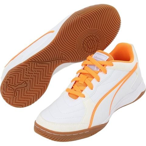 PUMA サッカーシューズ ホワイト/オレンジ dショッピング |プーマ PUMA サッカースパイク ユニセックス