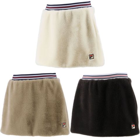 FILA ぽし ファーのテニススコート グレーM