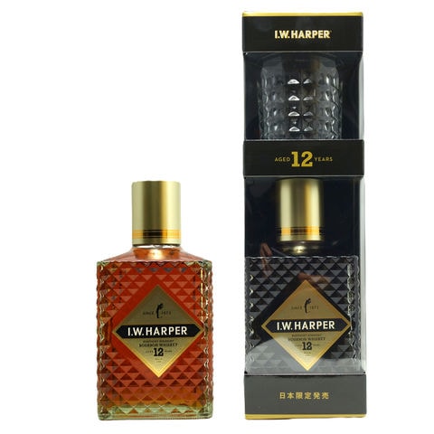 Ｉ．Ｗ．ハーパー 12年 43度 ギフトボックス 2025 オリジナルグラス付 750ml 正規品 バーボン IWハーパー ^YEIHG2JF^