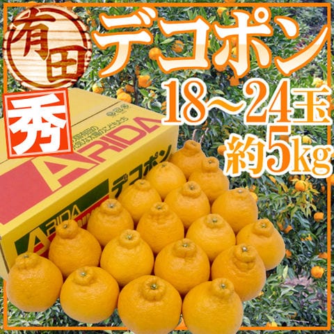 和歌山・有田産 ”デコポン” 秀品 18～24玉 約5kg【予約 1月中旬以降】 送料無料〈*北海道・沖縄：追加送料必要〉