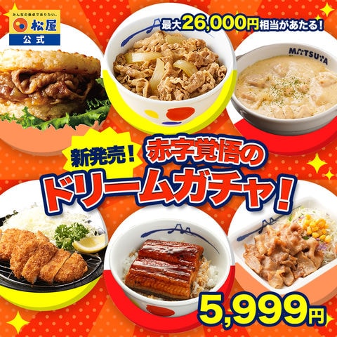 【赤字覚悟！5,999円！25食 13,150円以上保証！】 松屋 新春 ドリームガチャ 福袋 2026 最大26,000円相当が当たる！ 牛めし 牛めしの具 牛肉 肉 セット まつや 牛丼 食品 グルメ 冷凍 冷凍食品 送料無料 惣菜 非常食 ご飯のお供