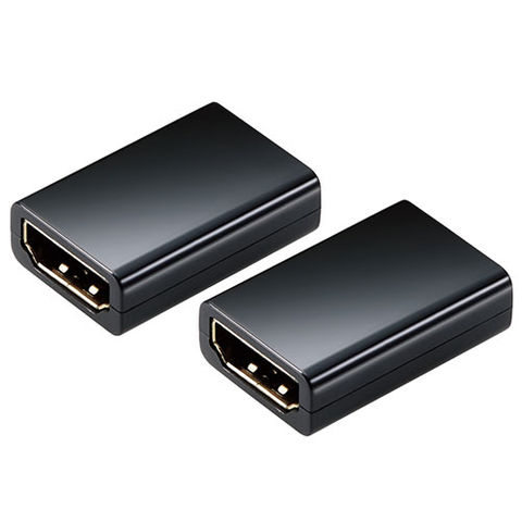 エレコム HDMI延長アダプター(タイプA-タイプA)スリム 2個入りタイプ AD-HDAASS02BK