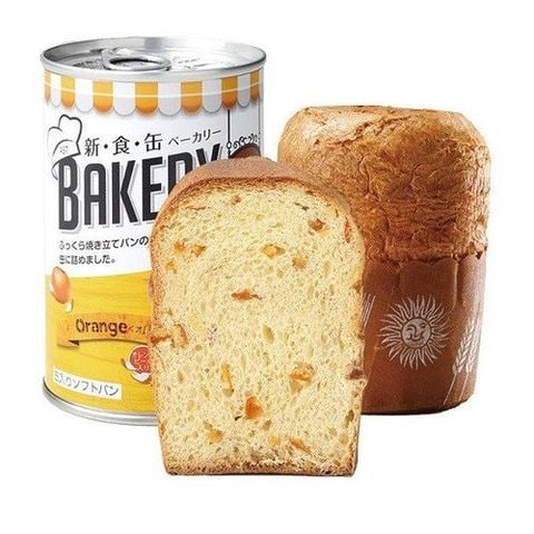 非常食 災害備蓄用 5年保存可能なパンの缶詰 缶入りソフトパン「ベーカリー オレンジ味」 ヤタロー -