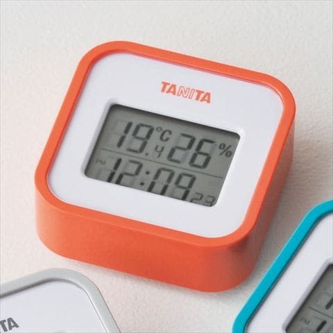 タニタ　デジタル温湿度計　オレンジ K20107938