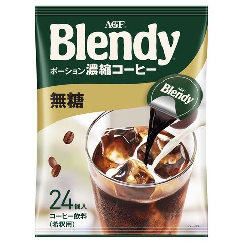 ブレンディ ポーション 濃縮コーヒー 無糖24個×3袋