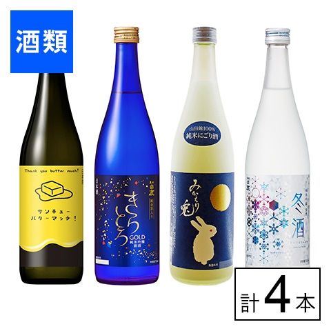 SNS映え必至！個性派ラベルの日本酒4本セット  