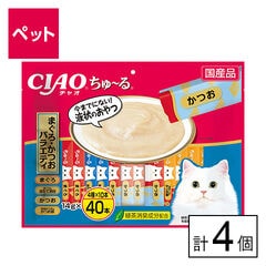 【D】(送料込)CIAO ちゅ～る まぐろ・かつおバラエティ 14g×40本入×4個《沖縄・離島配送不可》