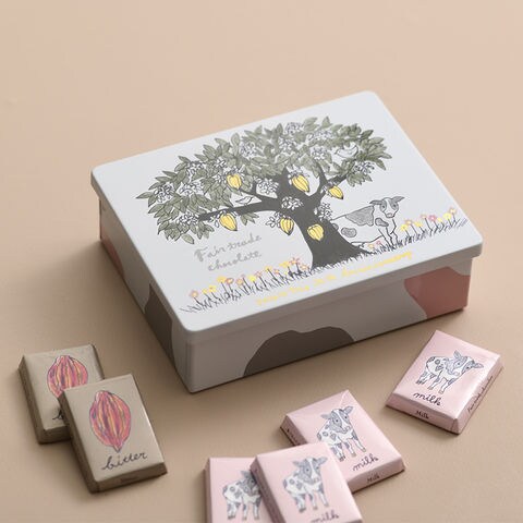 Dショッピング チョコレート おしゃれ バレンタイン ギフト プレゼント People Tree ピープルツリー イラスト缶入り フェアトレードチョコ ミルク ビター アニバーサリー アニバーサリー カテゴリ の販売できる商品 アイラブベビー 085mnr 0518y1t2 ドコモ
