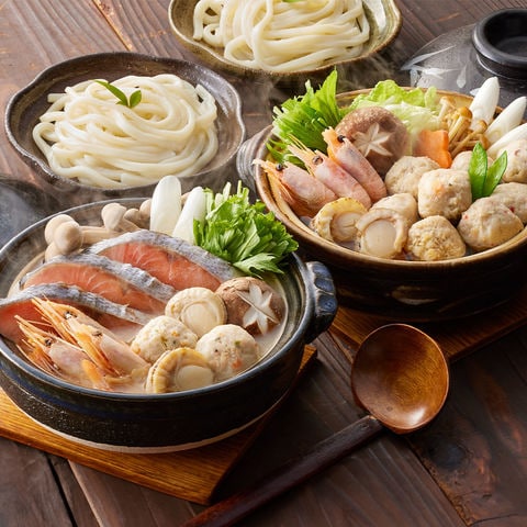 北海道 石狩鍋＆海鮮つみれ鍋 食べ比べ