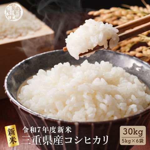 三重県産 こしひかり30kg 5kg×6袋