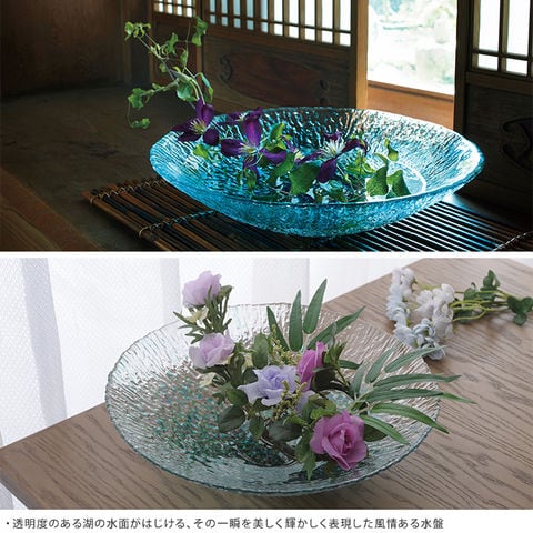 dショッピング |生け花 花器 水盤 想い出映す水面 ガラス 高級 おしゃれ 日本製 大きな フラワーベース | カテゴリ：フラワーベース・花瓶の販売できる商品  | ガーデン用品屋さん (108PG-14543)|ドコモの通販サイト
