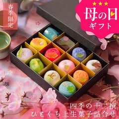 母の日 プレゼント ギフト スイーツ 和菓子 春季限定 四季の十二撰 ひとくち上生菓子詰合せ（風呂敷包み） 送料無料（北海道・沖縄を除く） 母の日メッセージカード付き