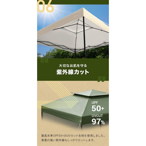 dショッピング  3ヵ月保証 テント タープテント 3m ワンタッチ