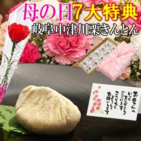 母の日 南陽軒 プレゼント ギフト スイーツ 和菓子 お菓子 食べ物 高級 2026 花 花とセット 【送料無料】 造花の カーネーション & メッセージカード & 風呂敷 ラッピング 等 栗きんとん 10個入 ☆ 5月7日から5月10日にお届け ☆ ※北海道・沖縄県は別途送料(500円)