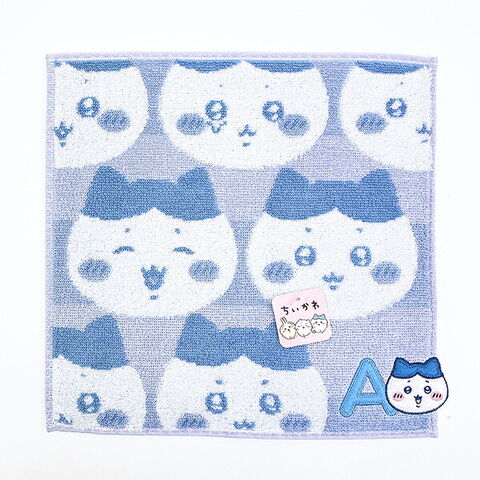 ちいかわ　ハチワレ　トートバッグ　タオル dショッピング |ちいかわ ハチワレ イニシャル タオルハンカチ(A