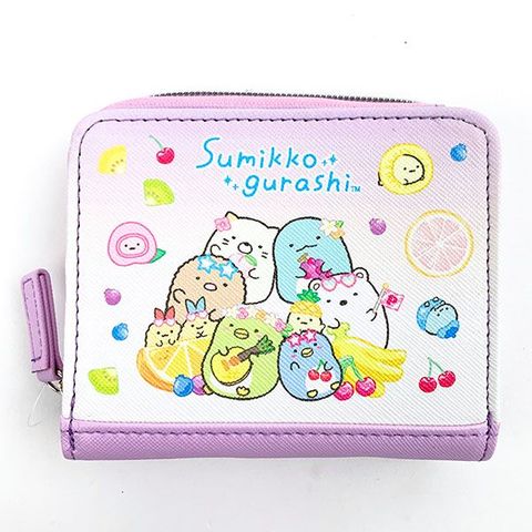 dショッピング |すみっコぐらし 折り財布 パープル 財布 二つ折り