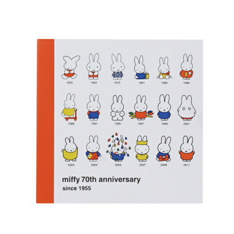 dショッピング |ミッフィー miffy 70th スクエアメモ 集合 文具 日本製