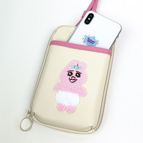 dショッピング |おぱんちゅうさぎ サガラ刺繍スマホショルダーバッグ