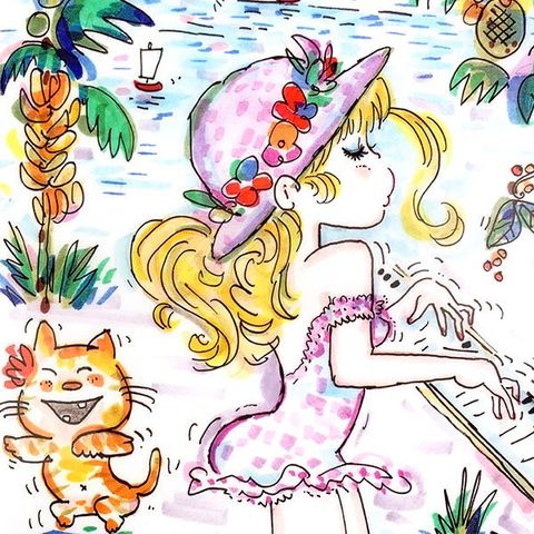 dショッピング |水森亜土 B5クリアファイル サマーガール 亜土ちゃん