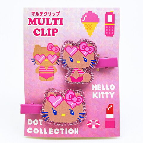 dショッピング |サンリオ 日焼けキティ マルチクリップ ドット ピンク