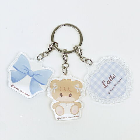 ★みっこ★ dショッピング |mikko illustrations ミッコ ラテ 3連アクリル