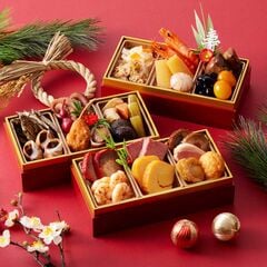 ホテルイタリア軒 和洋中おせち 三段重 二人寿 約1～2人前 25品目 御節料理 お正月 おせち 和洋中 冷蔵 縁起物 正月料理【北海道・沖縄県・離島 配送不可】