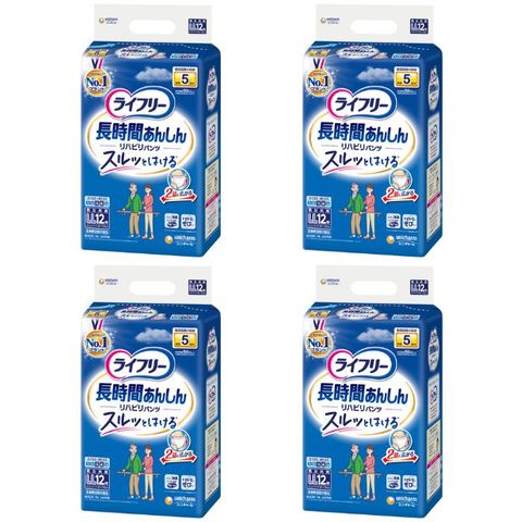 dショッピング |ライフリー 長時間あんしんリハビリパンツ LLサイズ 12枚 ×4個セット | カテゴリ：大人用おむつの販売できる商品 |  dショッピングセレクト ミナカラドラッグ (152m-4903111537402-4)|ドコモの通販サイト