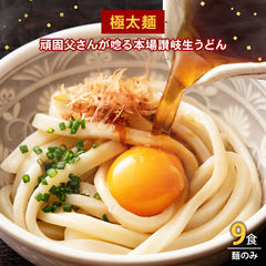 送料無料 讃岐生うどん9食セット【極太麺】(麺300g(3食)×3袋) 麺のみ [ﾒｰﾙ便] ポイント消化 お試し