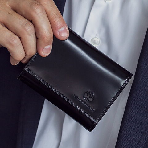 dショッピング |【JALオリジナル】コードバン JALロゴ 三つ折り財布 
