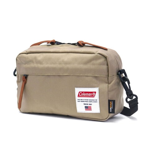 【公認販売店】 コールマン ショルダーバッグ メンズ レディース Coleman 小さめ 斜めがけ 軽量 大人 ミニショルダーバッグ カジュアル 撥水 アウトドア 4L AMERICAN CLASSIC アメリカンクラシックポーチ グレージュ