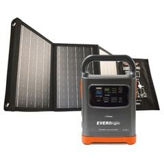 【小型ポータブル電源】74Wh 軽量840g ソーラー対応 停電対策 / EVERBright パワーステーションコンパクト＋21Wソーラーパネル SSBPSC-21W