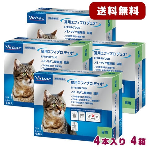 dショッピング |【B】猫用 エフィプロ デュオ (0.5mL×4本入) 4箱セット ...