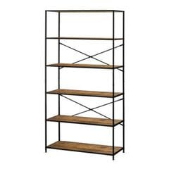 dショッピング |アイアンシェルフ 5段 木目天板 (ウォルナット） 幅