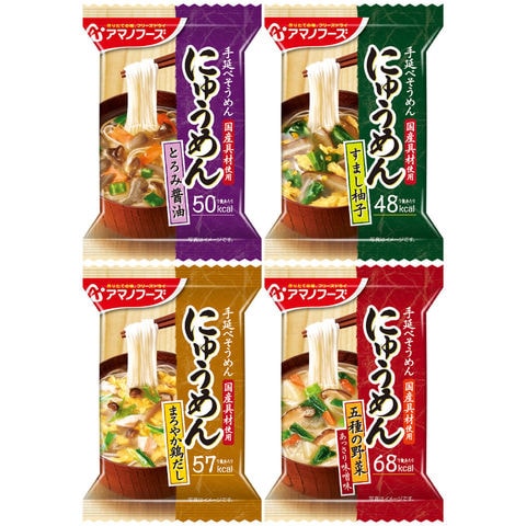 dショッピング |アマノフーズ フリーズドライ にゅうめん 4種24食