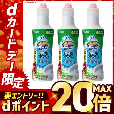 ジョンソン ［3個セット］スクラビングバブル超強力トイレクリーナー 400G 【プラザセレクト】