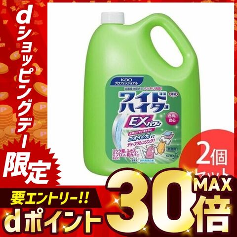 洗濯洗剤 洗剤 ワイドハイター EX プロ EXパワー 業務用 花王プロシリーズ ワイドハイターEXパワー 4.5L×2個セット 大容量 まとめ買い 花王 KAO [日用品]