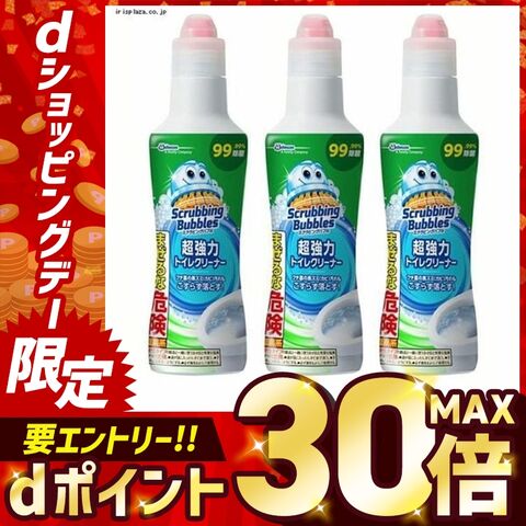 ジョンソン ［3個セット］スクラビングバブル超強力トイレクリーナー 400G 【プラザセレクト】