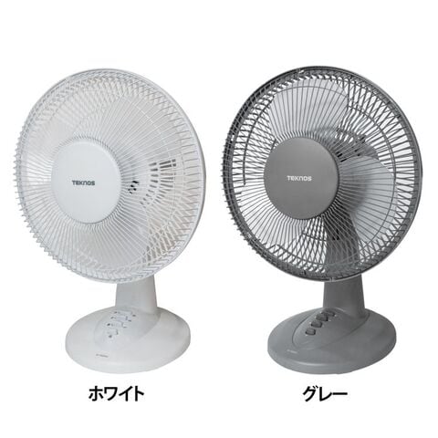 TEKNOS 卓上扇風機 KI-1003(W) ホワイト【プラザセレクト】【24natu】