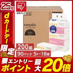 ネピア 【18個】nepiaソフトパックティッシュ200W5P[niti]【select10】【nizi】