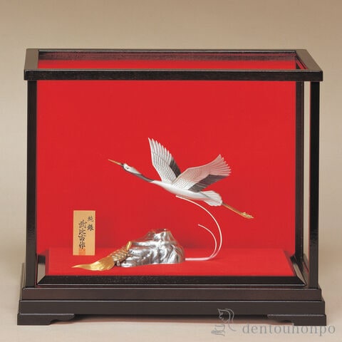 純銀双鶴　武比古作　飾り額 純銀双鶴 武比古作 飾り額