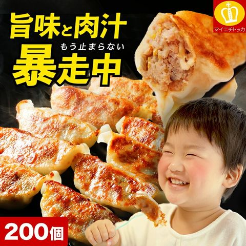 200個入り！味付き冷凍餃子大容量セット〈※北海道・沖縄・東北6県：追加送料必要〉