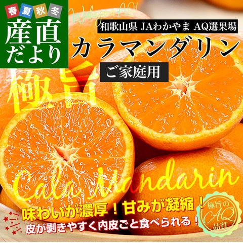 和歌山県 JAわかやまAQ選果場 カラマンダリン ご家庭用 約2.5キロ 2LからMサイズ (15玉から23玉前後) 送料無料 柑橘 みかん