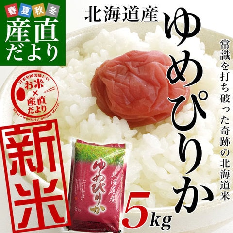 令和7年産 北海道産 ゆめぴりか 5キロ お米 北海道米 送料無料