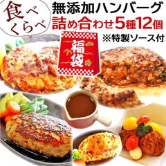 無添加 5種 ハンバーグ 食べ比べ 福袋 詰め合わせ 特製ソースセット 送料無料 冷凍 肉