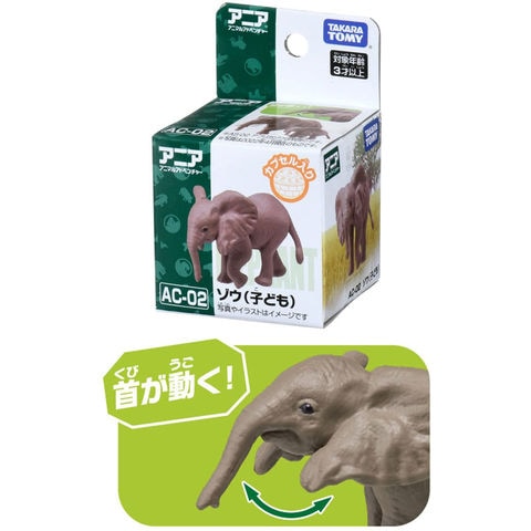 dショッピング |アニア AC-02 ゾウ(子ども) 【カプセル付属 ぞう 象