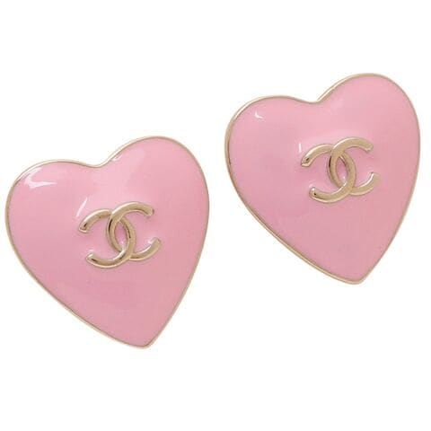 ピアス cc ロゴ ココマーク ピンク レザー dショッピング |シャネル ピアス ハート ココマーク CCマーク ピンク