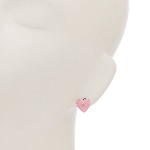 CHANEL CCロゴ ハート型ピアス ゴールドピンク 【公式通販】