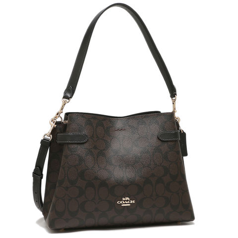 dショッピング |コーチ アウトレット ショルダーバッグ シグネチャー ブラウン ブラック レディース COACH CH191 IMAA8  SIGNATURE HANNA SHOULDER BAG ブラウン ブラック | カテゴリ：ショルダーバッグ・メッセンジャーバッグの販売できる商品 |  AXES（アクセス） (243co ...